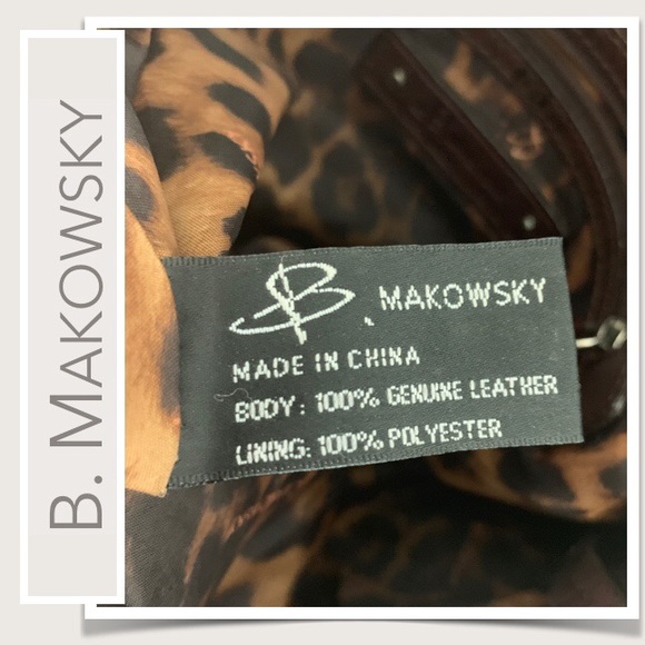 b. makowsky Brown Leather Shoulder Bag - Picture 9 of 10